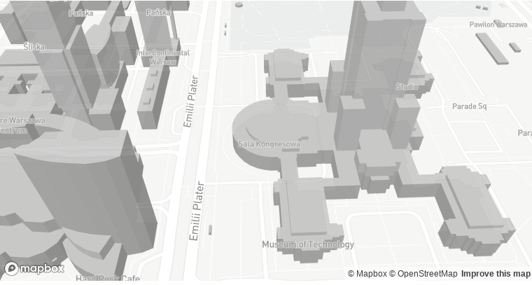 Projekcja 3D budynków w OSM przy wykorzystaniu Mapbox